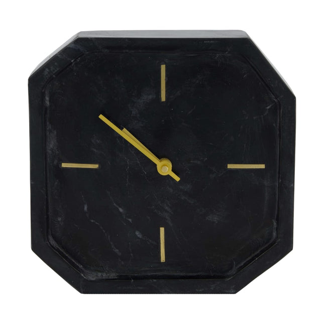 Tafelklok Marmora zwart groot