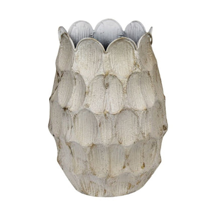 Vaas Bladstructuur klein wit