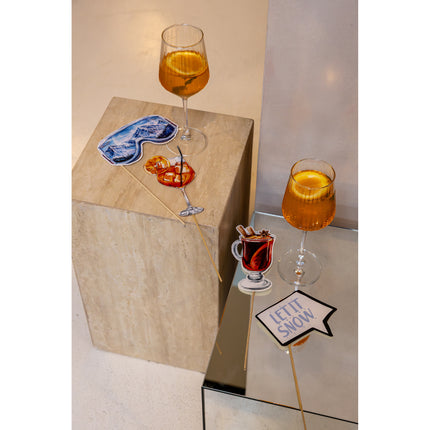 Rode wijnglazen set van 2