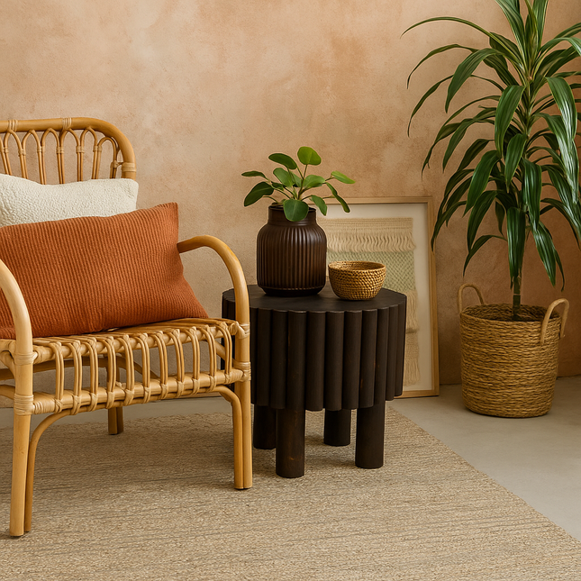 Bijzettafel Nero rond