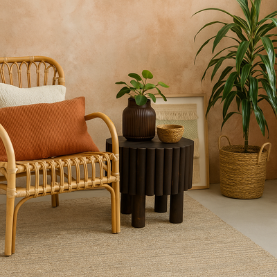 Bijzettafel Nero rond