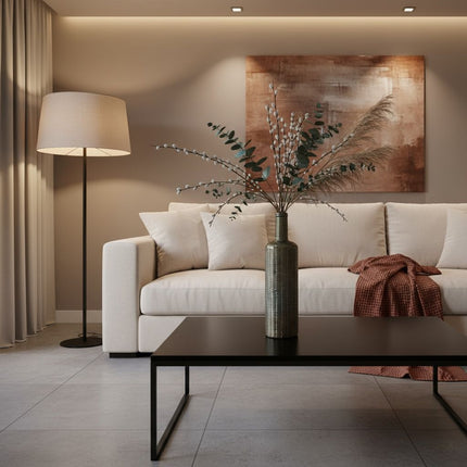 Vaas metaal brons L ø18 x 68,5 cm