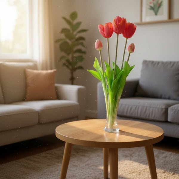 Kunsttulpen fuchsia - bundel van 5