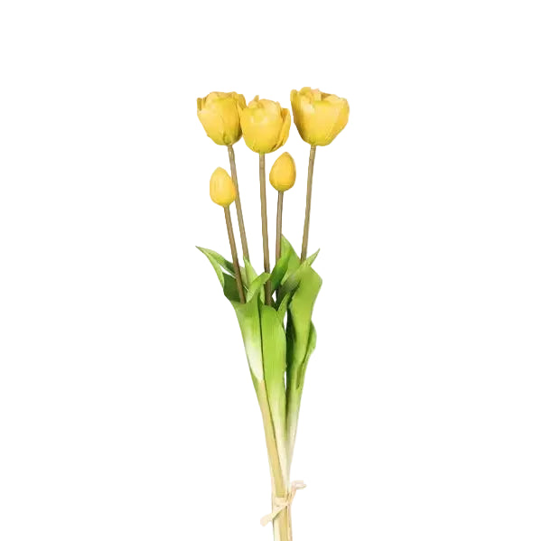 Kunsttulpen geel - bundel van 5