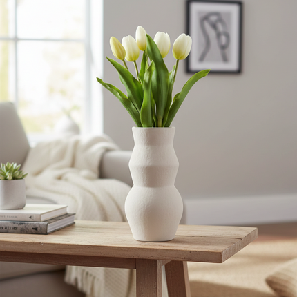 Kunsttulpen - real touch wit set van 5