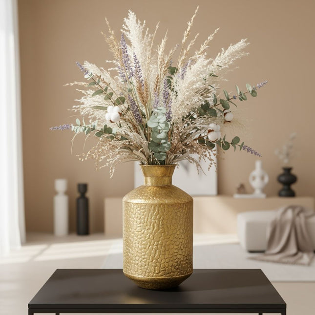 Vaas metaal - 27x27x46cm - Goud