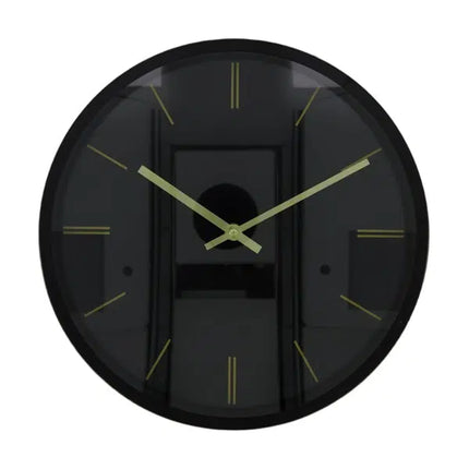 Wandklok aluminium zwart