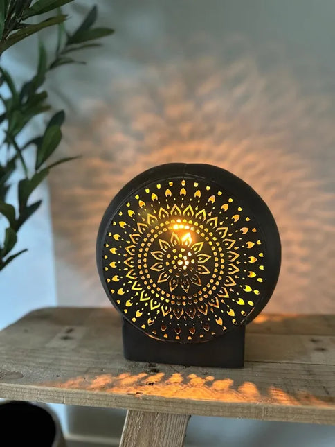 Tafellamp Oosters zwart klein