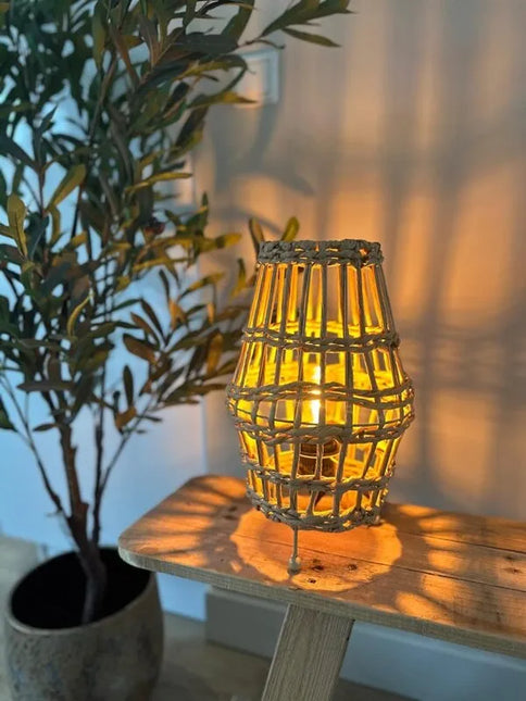 Tafellamp paper rope naturel