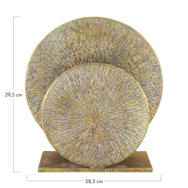 Tafellamp Schijf metaal goud small