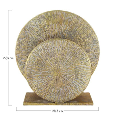 Tafellamp Schijf metaal goud small