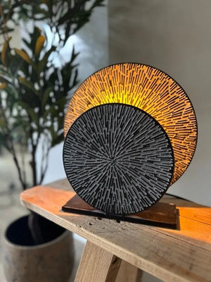 Tafellamp Schijf metaal zwart small