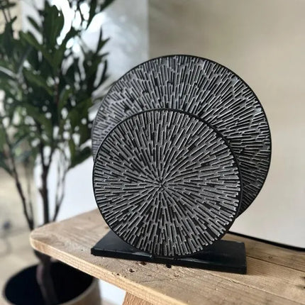 Tafellamp Schijf metaal zwart small