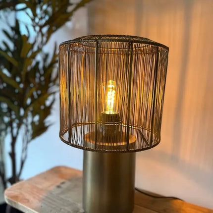 Tafellamp Draadstaal goud