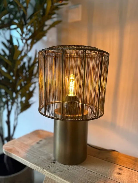 Tafellamp Draadstaal goud