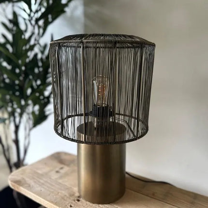 Tafellamp Draadstaal goud