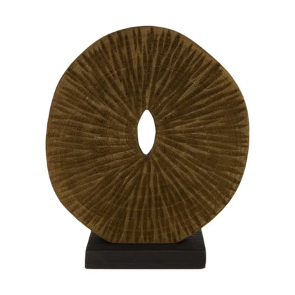 Houten ornament Loop bruin klein