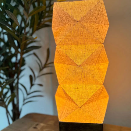 Tafellamp Paper grijs met lichtbron