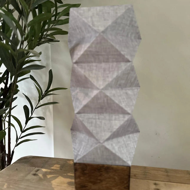 Tafellamp Paper grijs met lichtbron