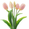 Kunsttulpen real touch licht roze set van 5