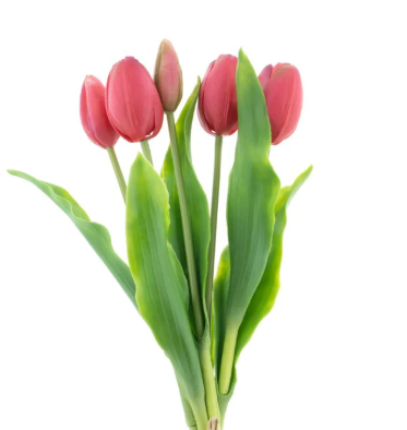 Kunsttulpen - real touch roze set van 5
