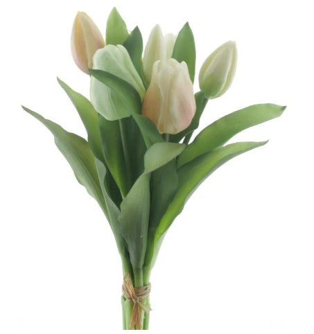 Kunsttulpen - real touch wit set van 7